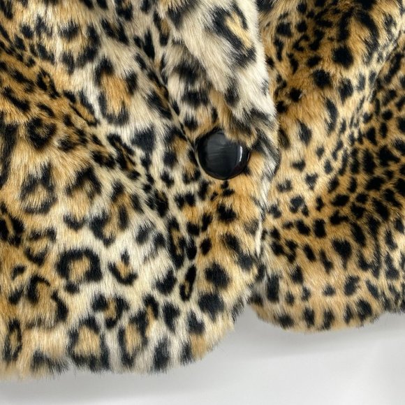 XXI COCKTAIL JACKET LEOPARD-CHEETAH PLUSH FEEL WOMENS MEDIUM - Picture 2 of 5